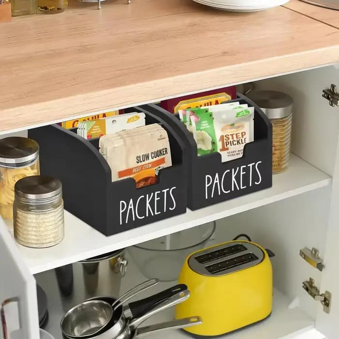 Boîte de rangement pour sachets d'épices de cuisine