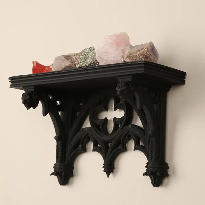 Étagère murale sculptée tête de bête style gothique transfrontalier pour rangement et décoration