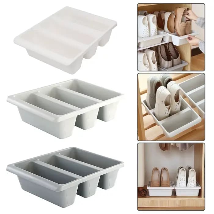 Étagères de rangement pour chaussures en plastique T1