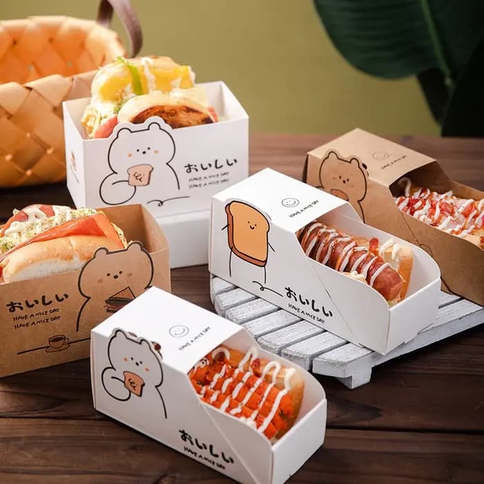 Boîte en Papier d'Emballage Alimentaire de Dessin Animé