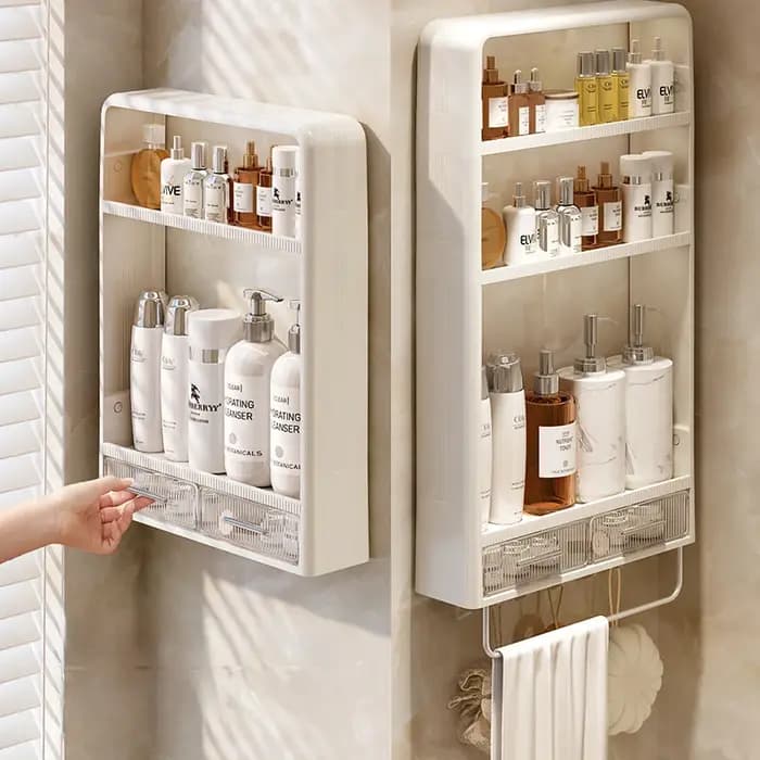 Étagères de rangement murales pour salle de bain