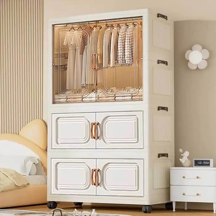 Armoire pour enfants, armoire de chambre à coucher, armoire pour bébé, armoire de rangement pour vêtements, armoire en plastique pliable simple, vente directe