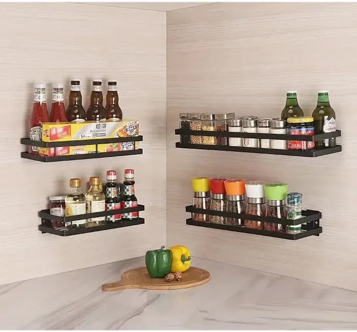 Étagère de rangement murale pour pots à épices