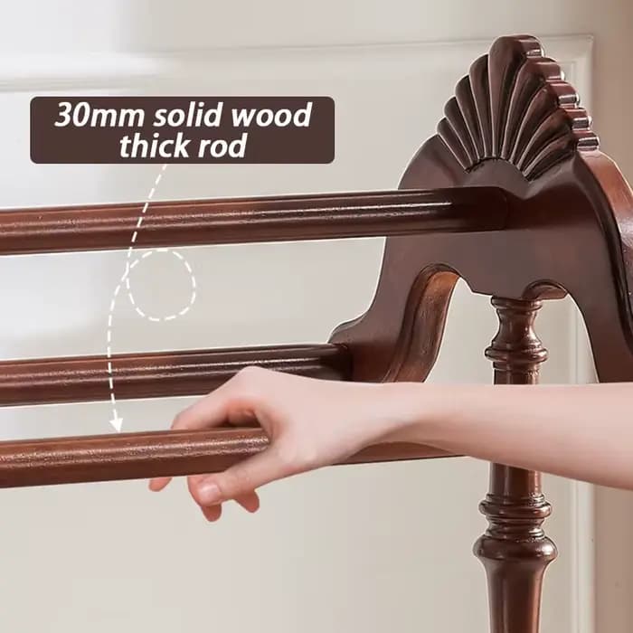 Porte-manteau en bois massif de chêne