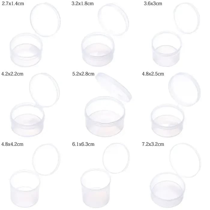 Petite Boîte de Rangement Ronde en Plastique Transparent