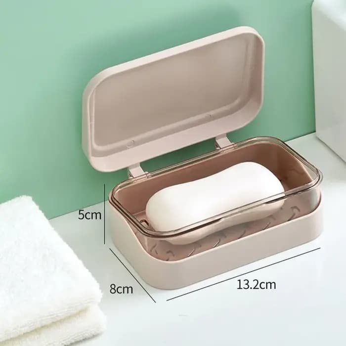 Porte-savon de salle de bain avec couvercle