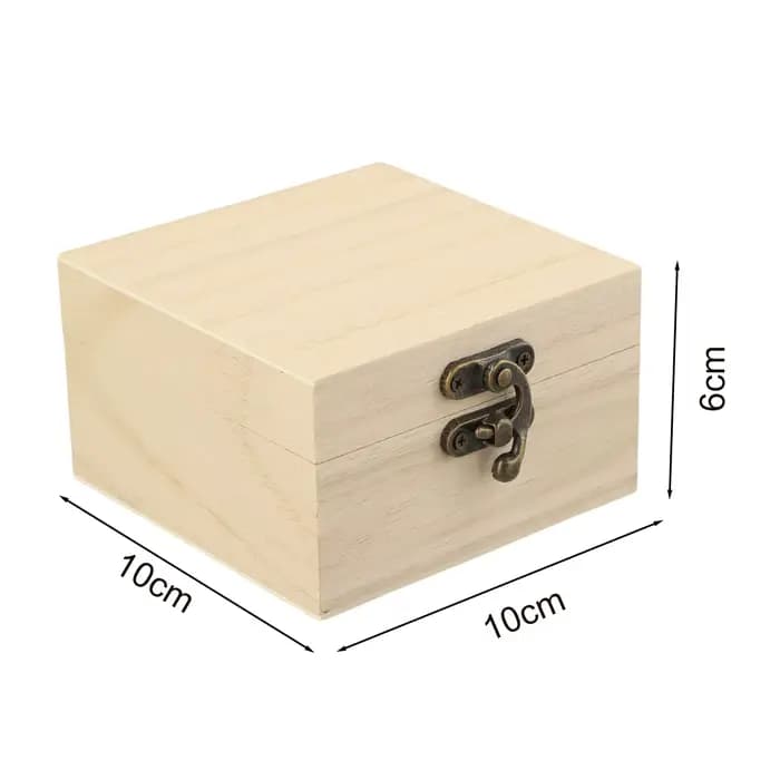 Boîte de rangement carrée en bois