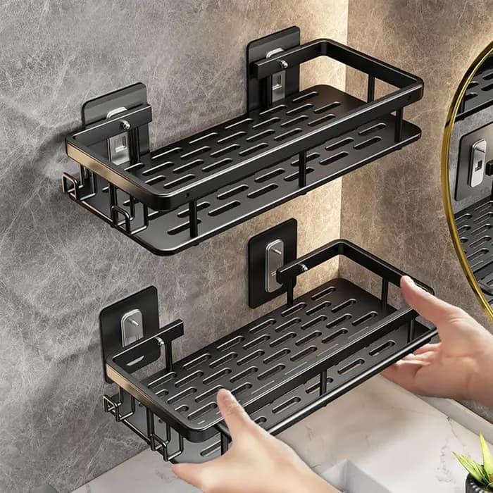 HOShelf-Rangement de toilette mural en aluminium T1