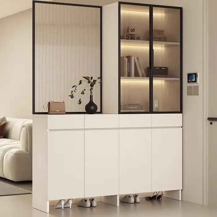 Porte en verre armoires à bijoux vitrine de boissons armoire de rangement blanc entrée bureau Mobili Per La Casa accessoires pour la maison