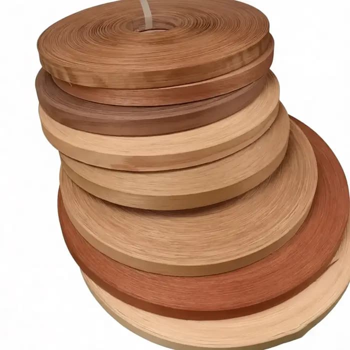 Bande de placage en bois naturel de 0,5 mm, 50 mètres/lot, chêne rouge, noyer noir Sabri, placage en
