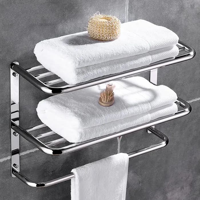 Étagère à serviettes à 3 niveaux en acier inoxydable