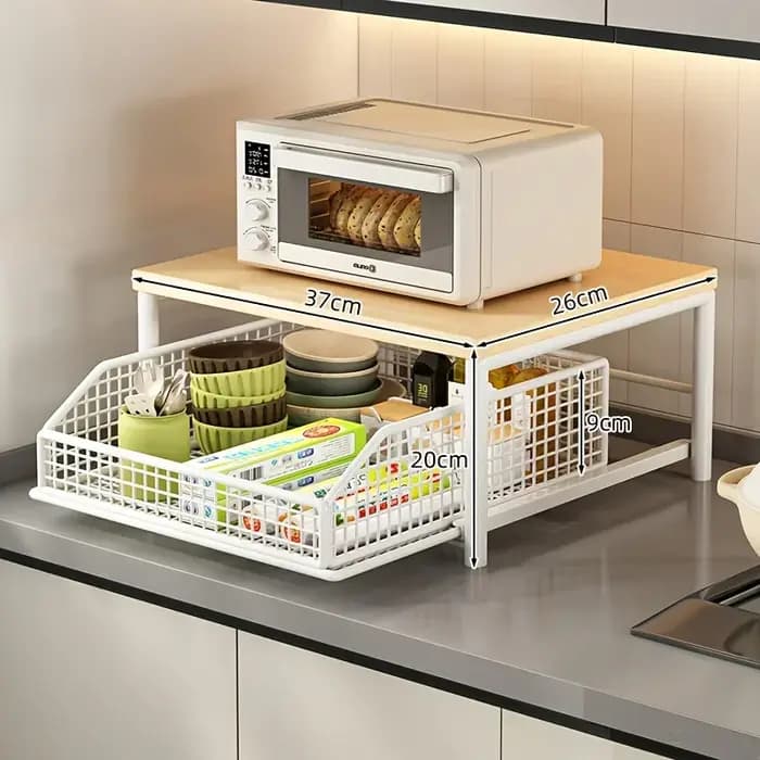 Support de rangement pour micro-ondes de cuisine moderne
