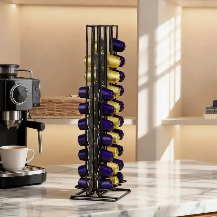 Support de rangement pour capsules de café en fer (60 capsules)