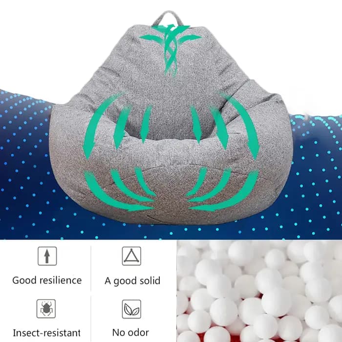 1/2 pièces canapés couverture remplacement pouf doublure intérieure amovible paresseux canapé doublu