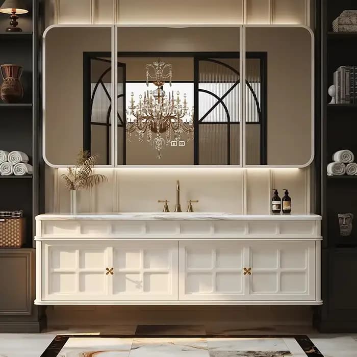 Armoire de salle de bain rétro française