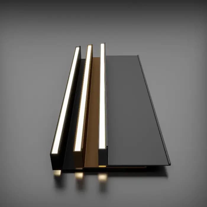 Étagère LED stratifiée lumineuse en alliage d'aluminium