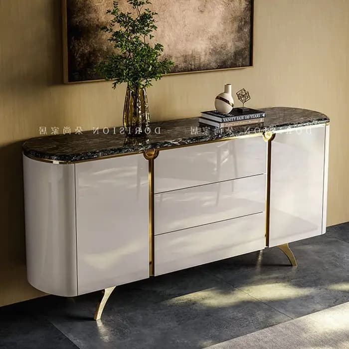 Meubles de salon de luxe en bois : armoires