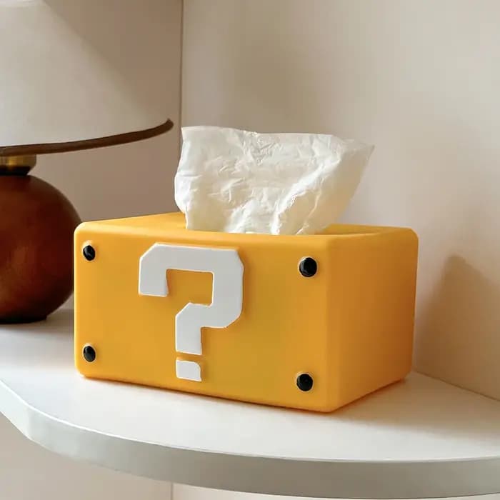 Boîte à mouchoirs créative en forme de point d'interrogation