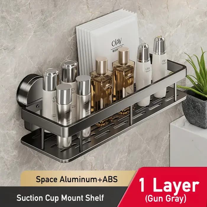 Étagère de salle de bain à ventouse sans perçage
