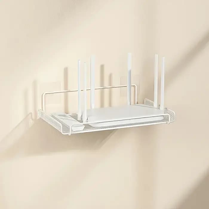 Étagère murale pour routeur en acier inoxydable, sans perçage, organisateur de rangement pour routeu