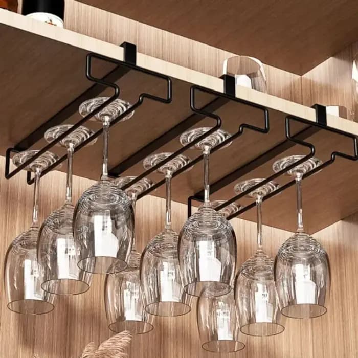 Support de rangement suspendu pour verres à vin rouge