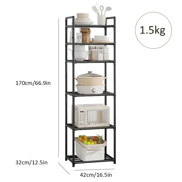 Étagère de rangement en métal à 6 niveaux
