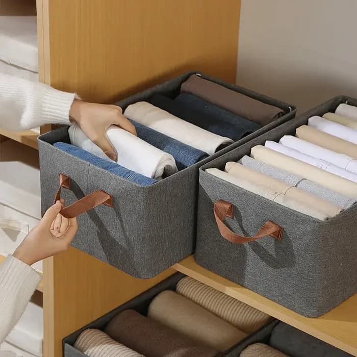 MELStorage-mir de Rangement en Coton et Lin pour Placard Domestique