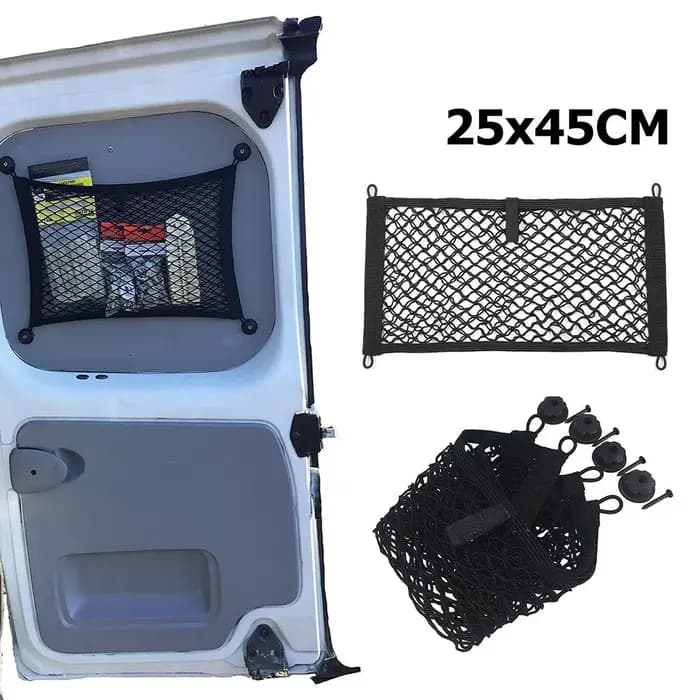 Filet de rangement pour voiture, organisateurs élastiques Extra larges, filet en maille encadré avec