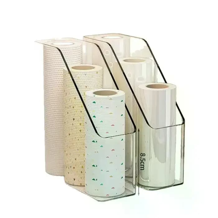 Boîte de rangement de cuisine pour film plastique et gants ; Organisateur de porte d'armoire