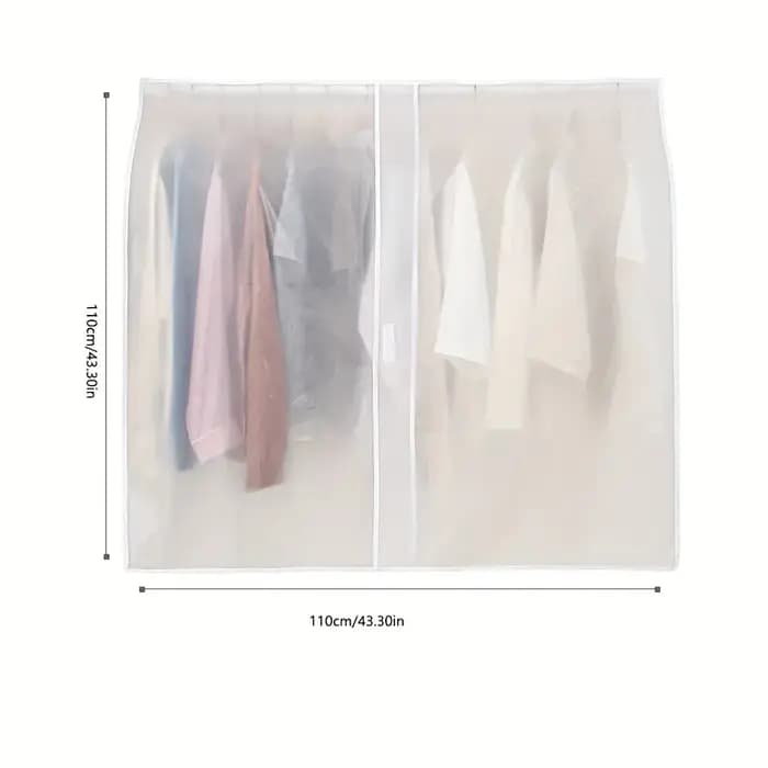 Housse anti-poussière pour vêtements ménagers