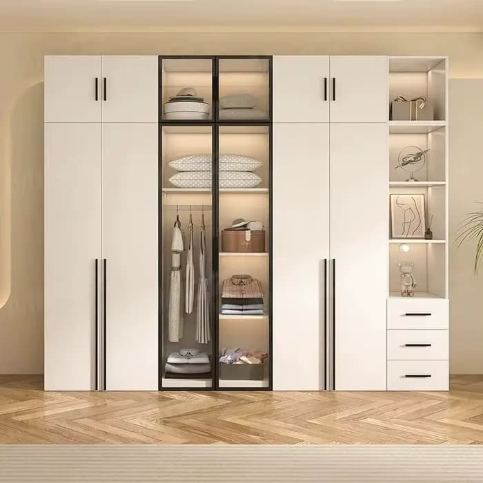 Femmes étagère armoire concepteur de luxe King Size en bois moderne
