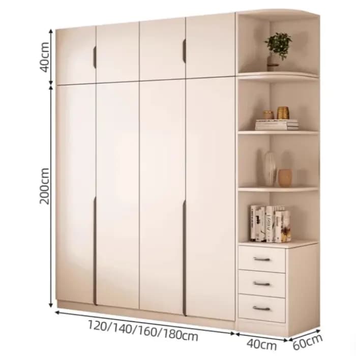 Armoires en bois massif cannelé, bibliothèque de luxe, armoires modernes à tiroirs, armoire avec porte, meubles de chambre à coucher, ensembles de chambre