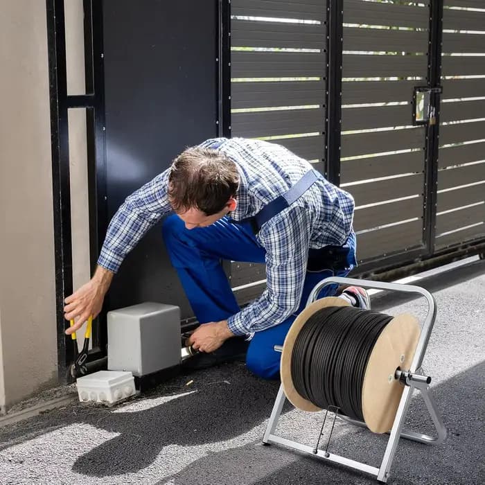 Enrouleur de câble extérieur pour rangement, support de câble pour camping-car, accessoires de bobine de câble - Panneau