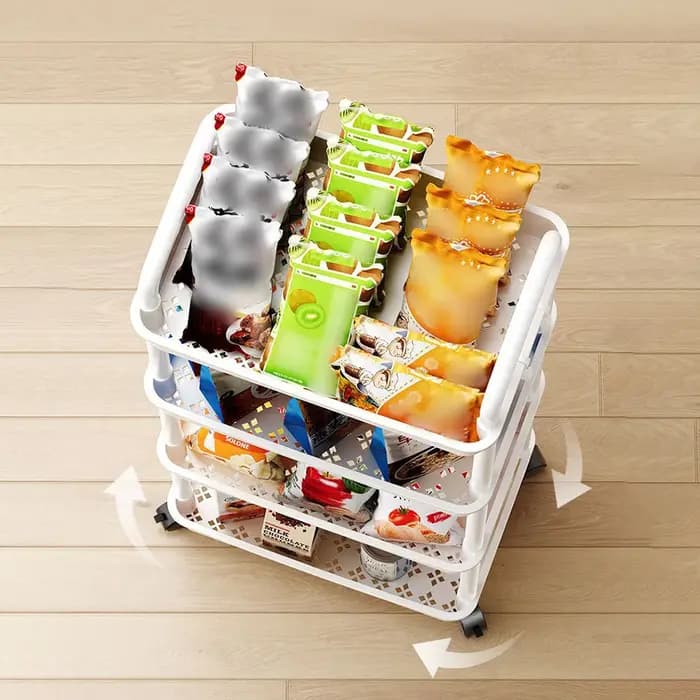 Support de rangement au sol pour chariot domestique