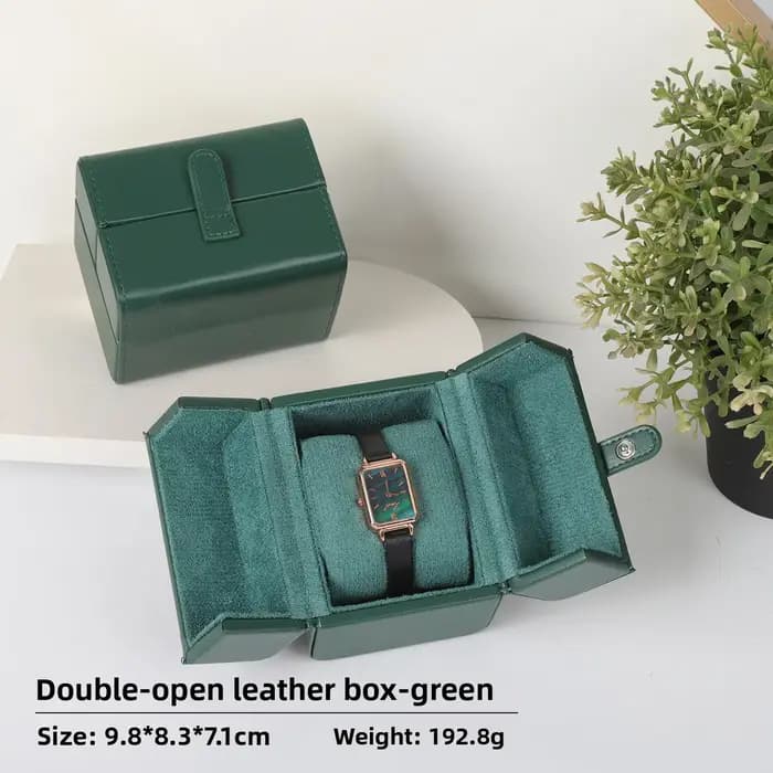 Boîte de rangement de montres de luxe pour hommes et femmes, 1/2/3 emplacements, double ouverture, présentoir carré, emballage cadeau, compatible avec les montres automatiques et à quartz