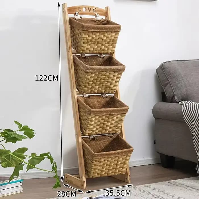 Support de rangement de Type sol en bois massif