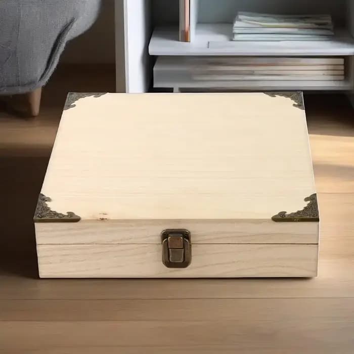 Boîte de rangement de bijoux en bois classique