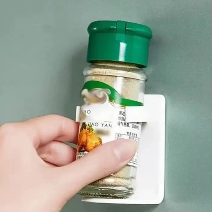 Support de rangement mural pour bouteilles d'épices, support d'assaisonnement de cuisine, Clip adhés