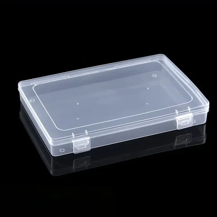Boîte de rangement rectangulaire transparente en plastique, conception à Double boucle pour fichiers de documents, accessoires de quincaillerie, masque, boîte d'emballage en PP