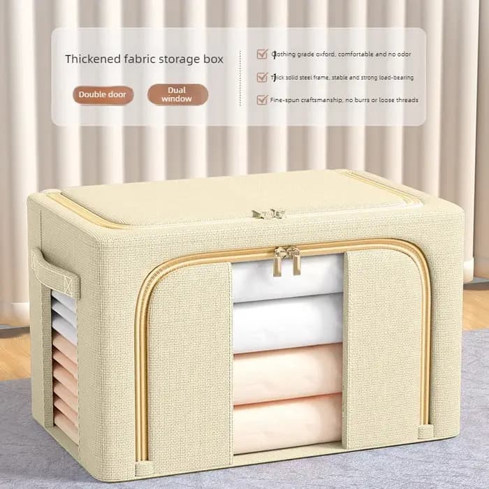 Boîte de rangement en tissu Oxford 22L 66L 100L, boîte de rangement pour jouets, vêtements, couvertu