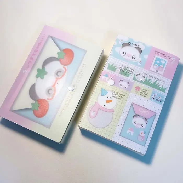 WAKAWAKA Panda conteneur de stockage boîte de rangement mignonne pour Arts bricolage artisanat Album Journal planificateur