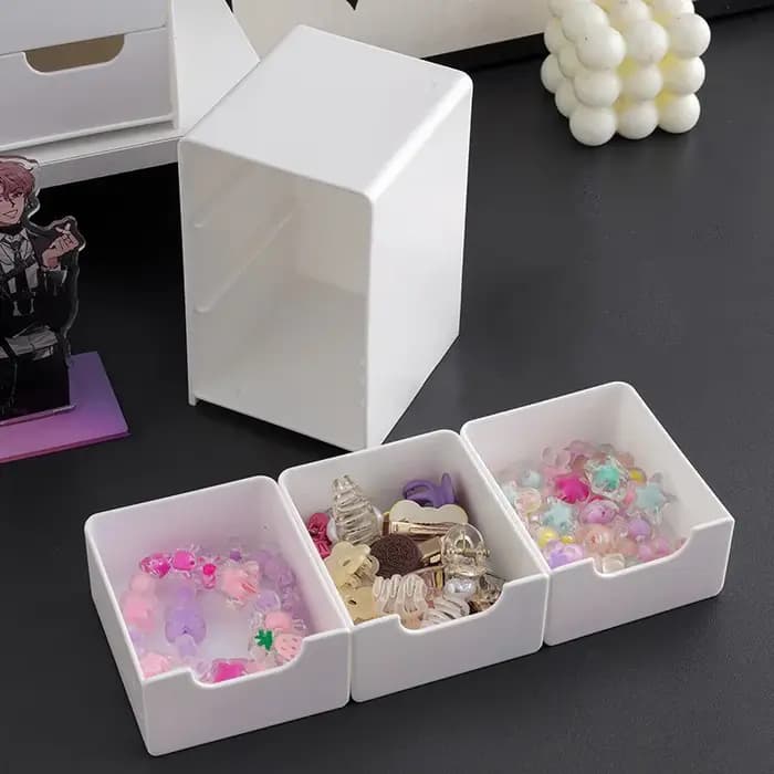 Boîte de rangement de bureau pour bijoux de maquillage