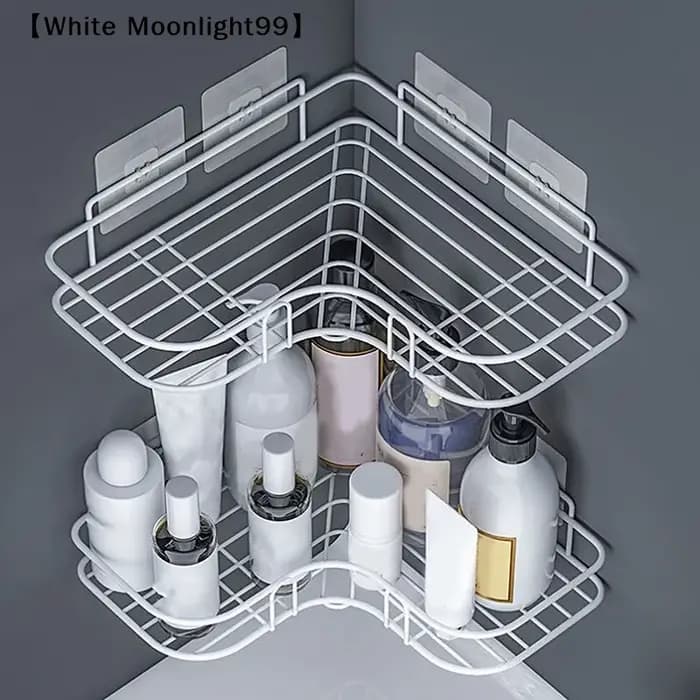 maveraWhite étagère triangulaire de salle de bain aucun perçage requis support de rangement de cuisine mural