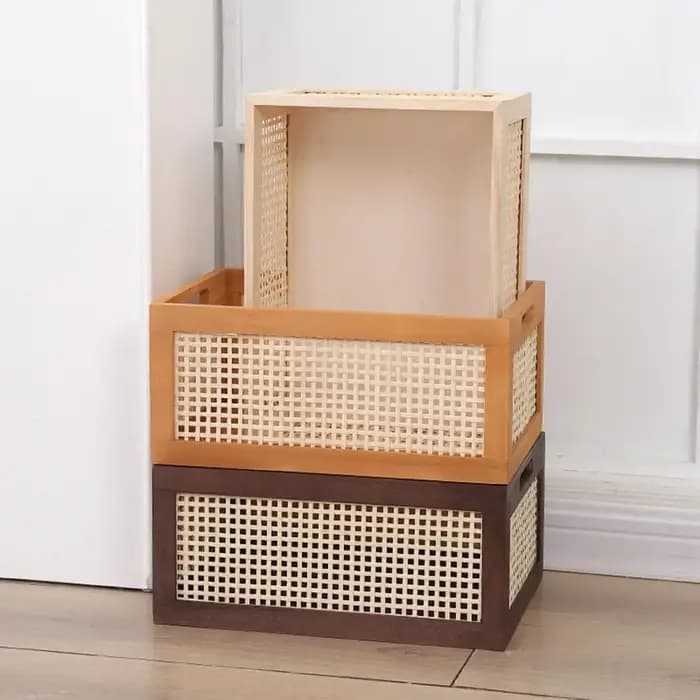 Boîte de rangement de style bohème