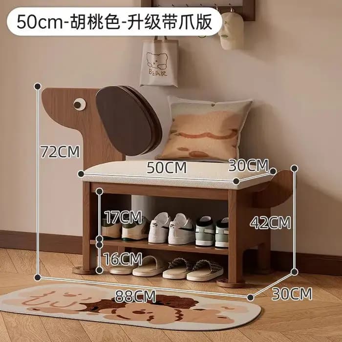 Meuble à chaussures compact avec banc, rangement moderne pour entrée, style farmhouse, en liquidatio