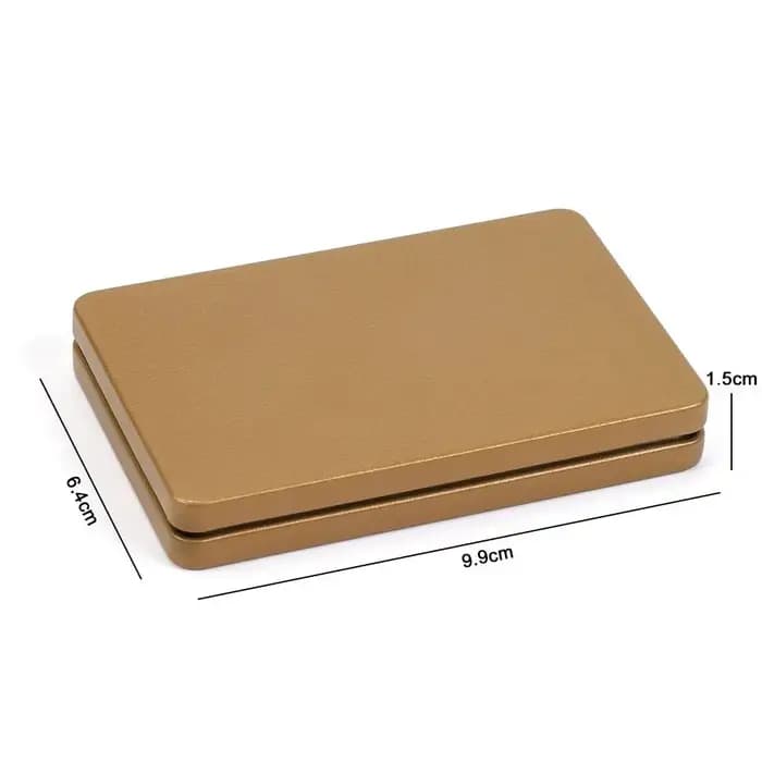 Boîte rectangulaire en fer-blanc brossé