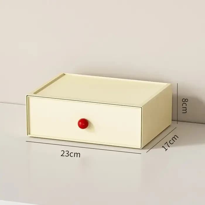 Boîte de rangement empilable multicouche, crème Dopamine MELStorage, Free BLOJewelry, bureau d'entré