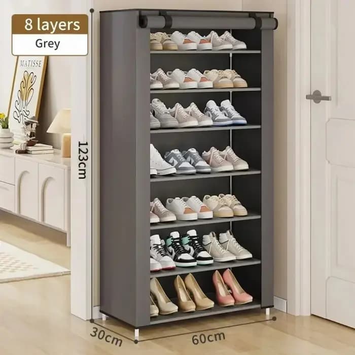 Organisateur de chaussures à 8 niveaux peu encombrant - Rangement