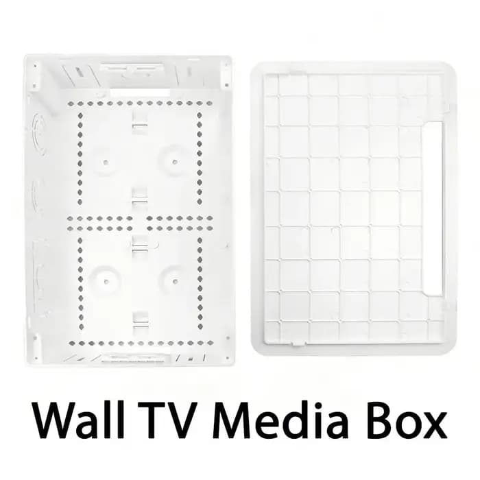 Boîte multimédia TV, prise polyvalente et boîtier réseau