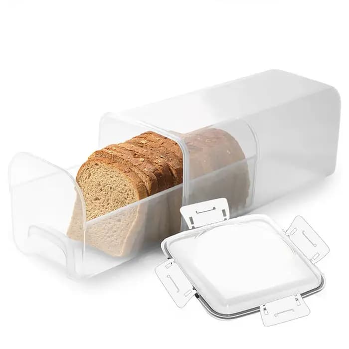 Boîte à pain en plastique avec couvercle hermétique et plateau